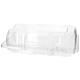 Pojemniki Pokrywka do Zawiasie Pieczenia PET 18x9,5x6cm (220 Sztuk)