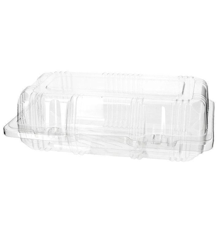 Pojemniki Pokrywka do Zawiasie Pieczenia PET 18x9,5x6cm (220 Sztuk) Pojemniki Pokrywka do Zawiasie Pieczenia PET 18x9,5x6cm (220 Sztuk)