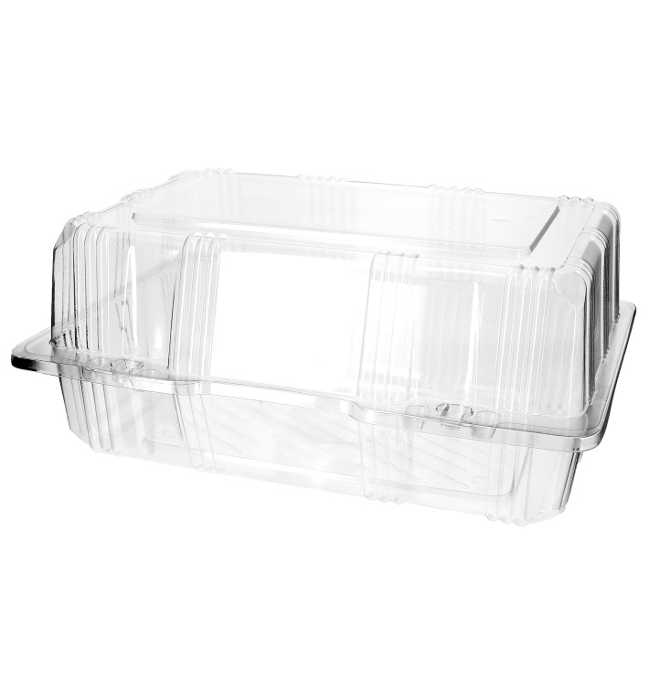 Pojemniki Pokrywka do Zawiasie Pieczenia PET 22x14,5x10cm (220 Sztuk) Pojemniki Pokrywka do Zawiasie Pieczenia PET 22x14,5x10cm (220 Sztuk)