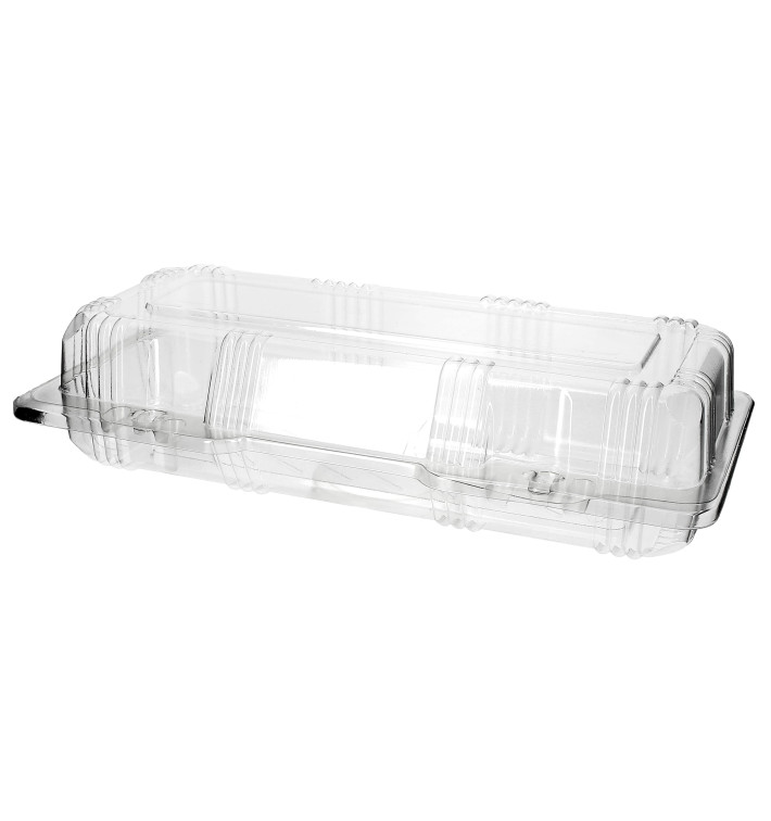 Pojemniki Pokrywka do Zawiasie Pieczenia PET 24x10x6cm (220 Sztuk) Pojemniki Pokrywka do Zawiasie Pieczenia PET 24x10x6cm (220 Sztuk)