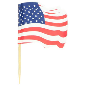 Wykałaczki z Flagami "USA" 65mm (14.400 Sztuk)
