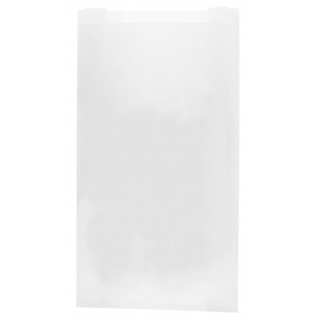 Torba Papierowa Biała bez Uchwytów 14+7x24cm (100 Sztuk)