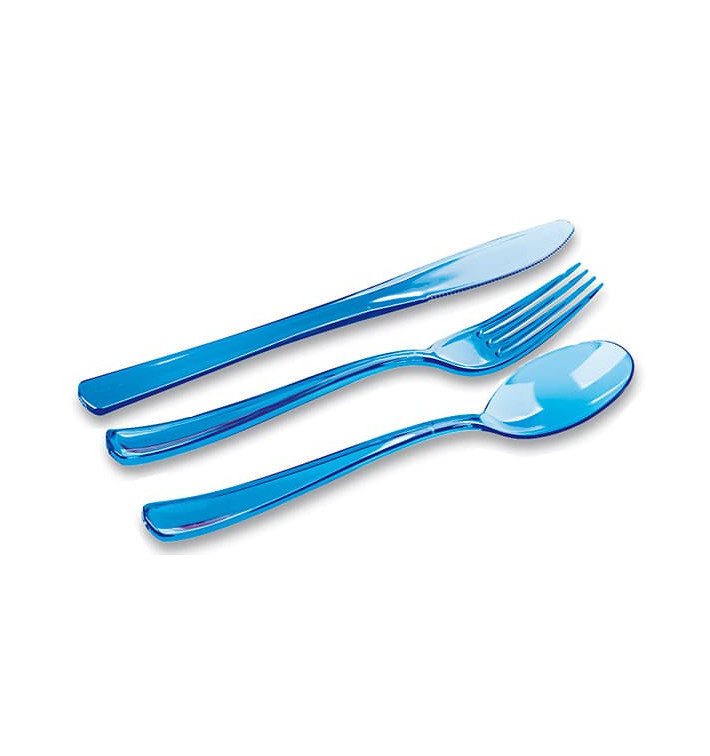 Kit Sztućców Plastikowe Widelczyki, Nóż, Łyżka Turkusowe (20 Kits) Kit Sztućców Plastikowe Widelczyki, Nóż, Łyżka Turkusowe (20 Kits)