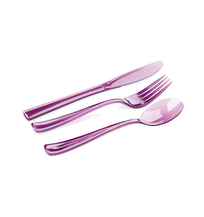 Kit Sztućców Plastikowe Widelczyki, Nóż, Łyżka Bakłażan (1 Kit) Kit Sztućców Plastikowe Widelczyki, Nóż, Łyżka Bakłażan (1 Kit)