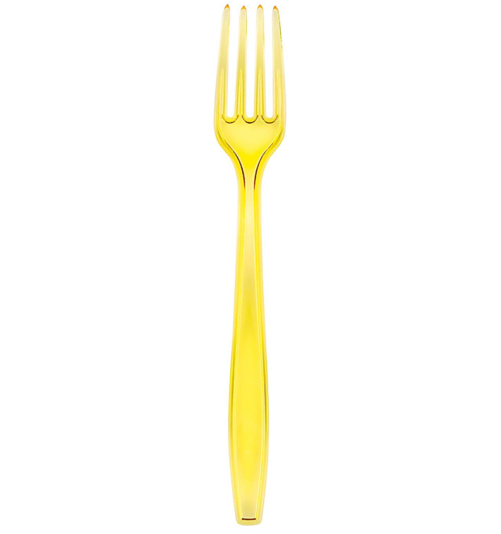 Widelczyki Plastikowe PS Premium Żółty 190mm (50 Sztuk) Widelczyki Plastikowe PS Premium Żółty 190mm (50 Sztuk)