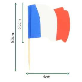 Wykałaczki z Flagami "Francia" 65mm (14.400 Sztuk)