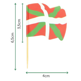 Wykałaczki z Flagami "Euskadi" 65mm (14.400 Sztuk)