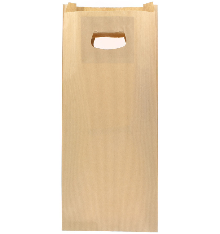 Torby Papierowe Kraft z Wyciętym Uchwytem 18+6x32cm (50 Sztuk) Torby Papierowe Kraft z Wyciętym Uchwytem 18+6x32cm (50 Sztuk)