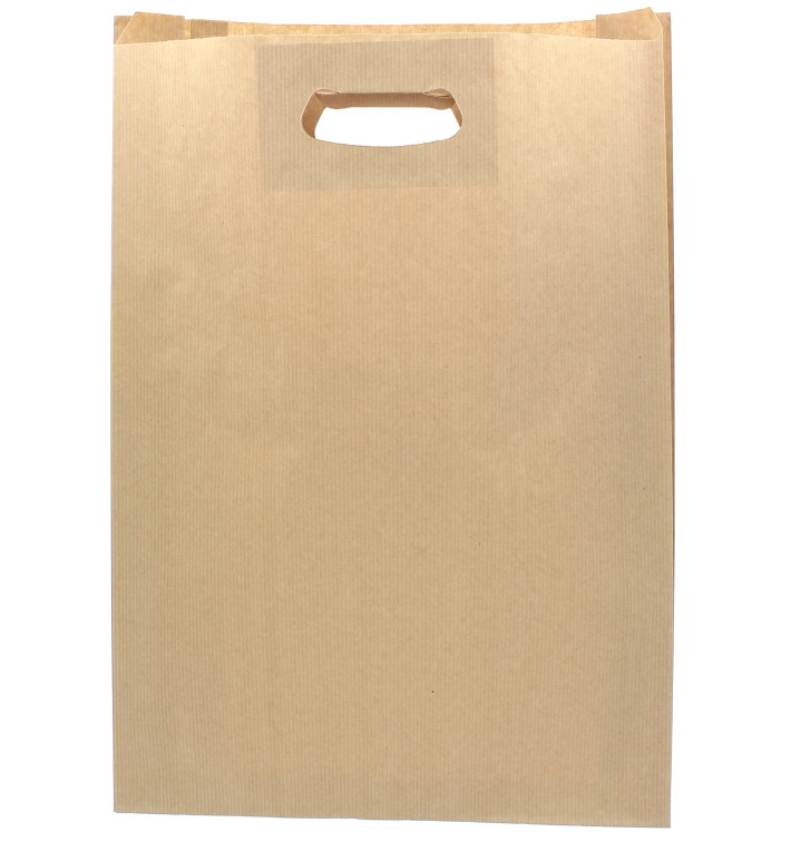 Torby Papierowe Kraft z Wyciętym Uchwytem 31+8x42cm (50 Sztuk) Torby Papierowe Kraft z Wyciętym Uchwytem 31+8x42cm (50 Sztuk)