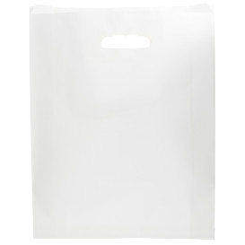 Torby Papierowe Białe z Wyciętym Uchwytem 41+10x42cm (250 Sztuk)