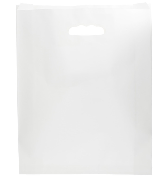 Torby Papierowe Białe z Wyciętym Uchwytem 41+10x42cm (250 Sztuk) Torby Papierowe Białe z Wyciętym Uchwytem 41+10x42cm (250 Sztuk)