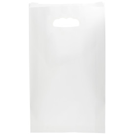 Torby Papierowe Białe z Wyciętym Uchwytem 24+7x37cm (250 Sztuk)