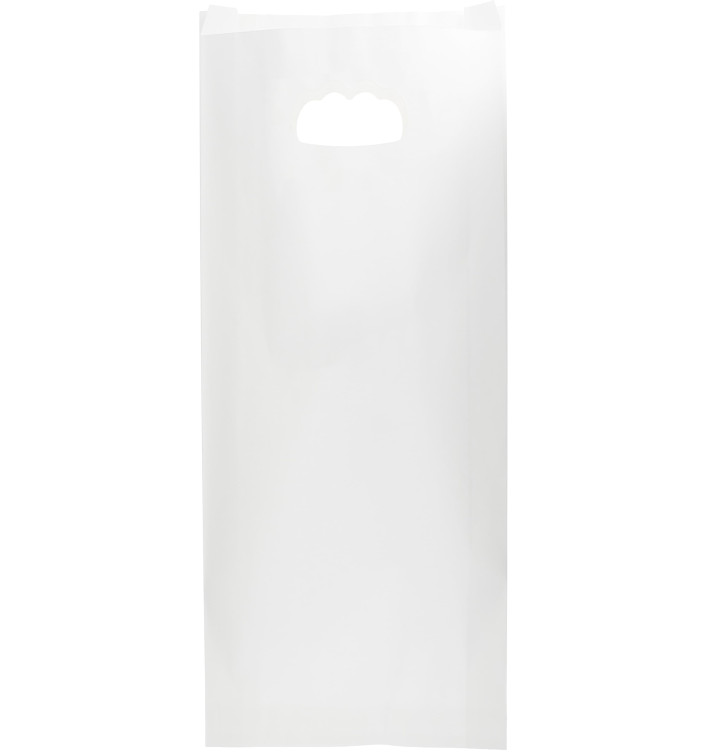 Torby Papierowe Białe z Wyciętym Uchwytem 18+6x32cm (50 Sztuk) Torby Papierowe Białe z Wyciętym Uchwytem 18+6x32cm (50 Sztuk)