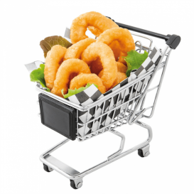 Mini Wózek Sklepowy Snackholder Metalowy 13x13,5x9,5cm (6 Sztuk)