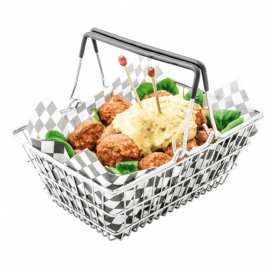 Mini Koszyk Sklepowy Snackholder Stal 18,5x13,5x9cm (1 Sztuk)