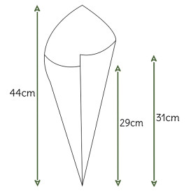 Rożek papierowi Naturalne 420mm 600g (200 Sztuk)