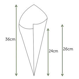 Rożek papierowi Naturalne 340mm 400g (200 Sztuk)