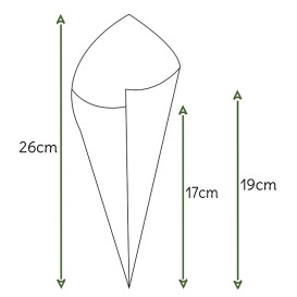 Rożek papierowi Naturalne 240mm 100g (2.000 Sztuk)