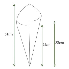 Rożek papierowi Naturalne 295mm 250g (200 Sztuk)