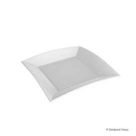 Talerz Kwadratowi Trzciny Azucar Nice Białe 230x230mm (50 Sztuk)