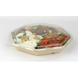 Pokrywka Plastikowe PET dla Pojemniki Hexagonalny 230x230mm (100 Sztuk)