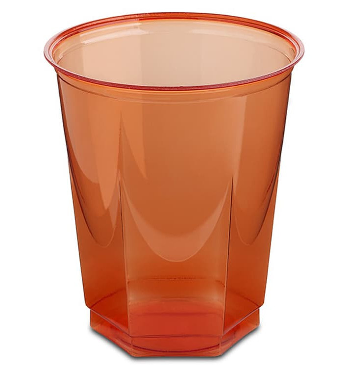 Kubki Plastikowe Hexagonalny PS Szkło Czerwerne 250ml (250 Sztuk) Kubki Plastikowe Hexagonalny PS Szkło Czerwerne 250ml (250 Sztuk)