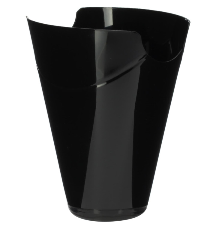 Tasting Plastic Container PP "Click-Clack" Black 180ml (200 Units) Tasting Plastic Container PP "Click-Clack" Black 180ml (200 Units)