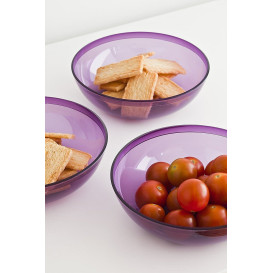Miski PS Szkło Twardego Bakłażan 400ml Ø14cm (4 Sztuk)