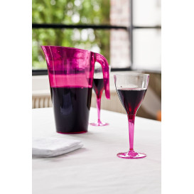 Kieliszki Plastikowe Wino na Podstawie Malina 130ml (60 Sztuk)