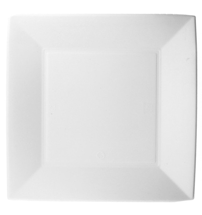 Talerz Kwadratowi Trzciny Azucar Nice Białe 230x230mm (50 Sztuk) Talerz Kwadratowi Trzciny Azucar Nice Białe 230x230mm (50 Sztuk)