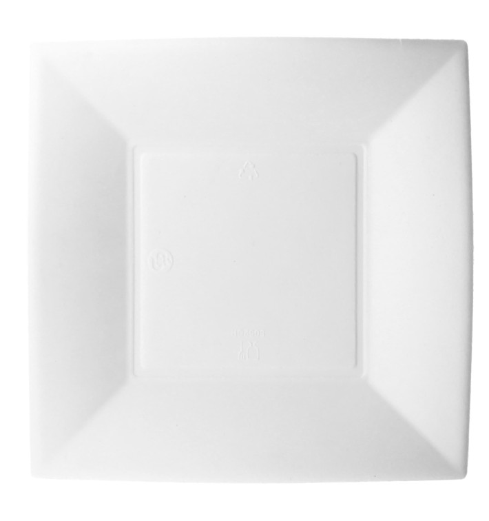 Talerz Kwadratowi Trzciny Azucar Nice Białe 180x180mm (500 Sztuk) Talerz Kwadratowi Trzciny Azucar Nice Białe 180x180mm (500 Sztuk)