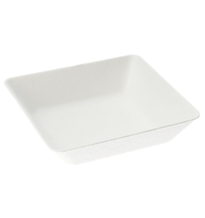 Sugarcane Mini Plate Deep White 6,5x6,5 cm (50 Units) Sugarcane Mini Plate Deep White 6,5x6,5 cm (50 Units)