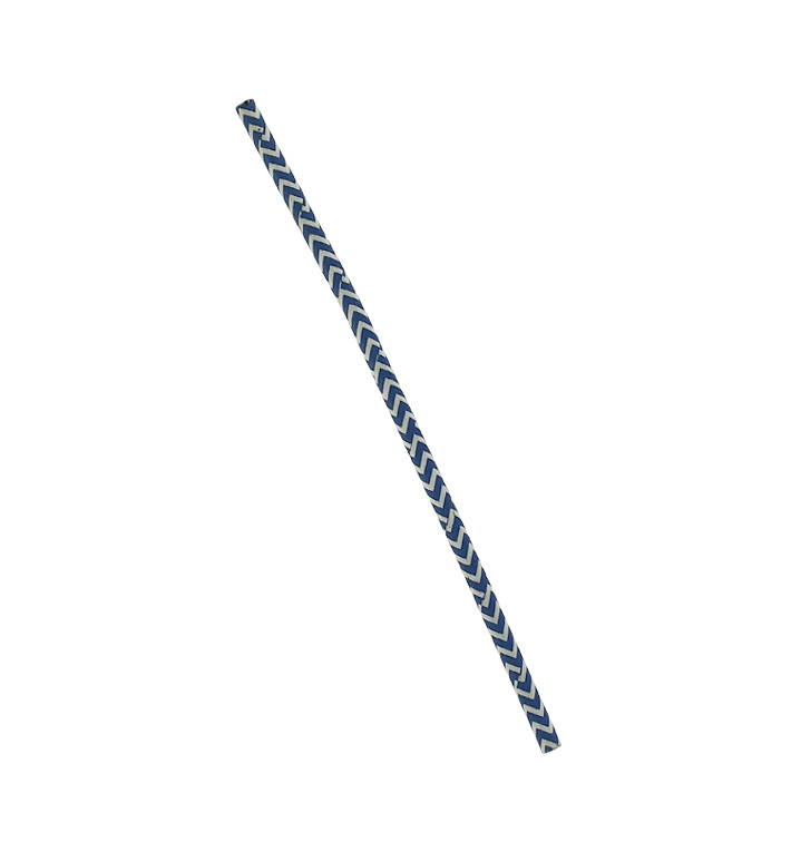 Słomki Prosto Papierowe Niebieski i Białe Ø6mm 20cm (100 Sztuk) Słomki Prosto Papierowe Niebieski i Białe Ø6mm 20cm (100 Sztuk)
