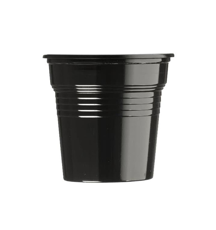 Kubki Plastikowe PS Czarni 80ml Ø5,7cm (50 Sztuk)