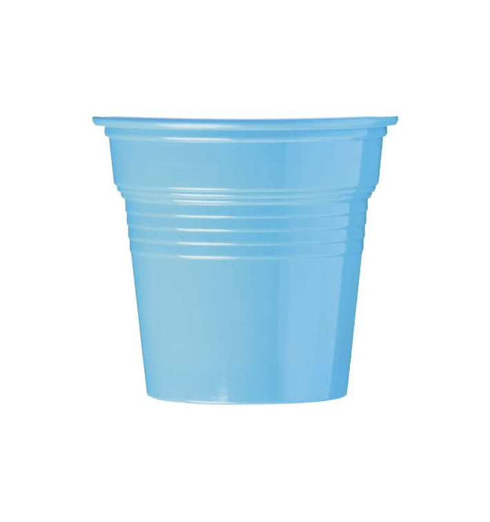 Kubki Plastikowe PS Niebieski Światło 80ml Ø5,7cm (750 Sztuk) Kubki Plastikowe PS Niebieski Światło 80ml Ø5,7cm (750 Sztuk)