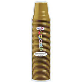 Kubki Plastikowe PS Złote 80ml Ø5,7cm (750 Sztuk)