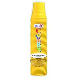 Kubki Plastikowe PS Żółty 80ml Ø5,7cm (50 Sztuk)
