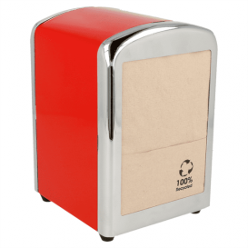 Dozownik Mini Serwis Stal Czerwerne 10,5x9,7x14cm (1 Sztuk)