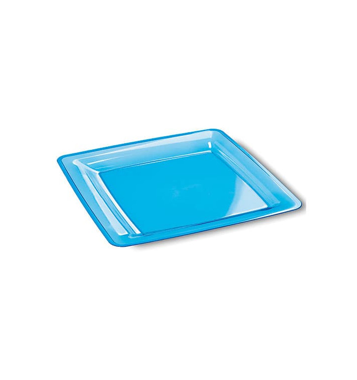 Talerz Plastikowe Kwadratowi Bardzo Sztywny Turkusowe 18x18cm (108 Sztuk) Talerz Plastikowe Kwadratowi Bardzo Sztywny Turkusowe 18x18cm (108 Sztuk)