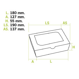 Opakowania Kartonowe Premium 18x12,7x5,5cm 1000ml (25 Sztuk)