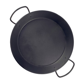 Serving Mini Paella Pan Tray Black PP 15cm (6 Units) 
