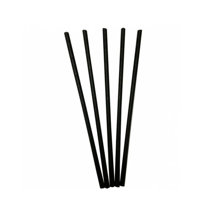 Słomki Prosto Papierowe Czarni Ø6mm 20cm (3.000 Sztuk) Słomki Prosto Papierowe Czarni Ø6mm 20cm (3.000 Sztuk)