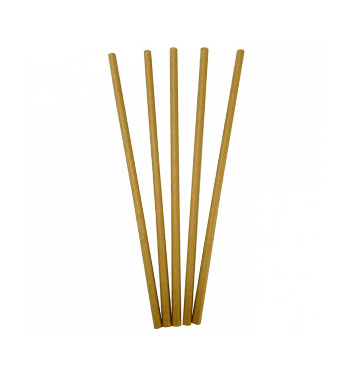 Słomki Prosto Papierowe Kraft Ø6mm 20cm (100 Sztuk) Słomki Prosto Papierowe Kraft Ø6mm 20cm (100 Sztuk)