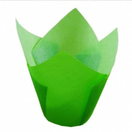 Formy do Muffinek Tulipan Ø50x50/80 mm Zielone (125 Sztuk)