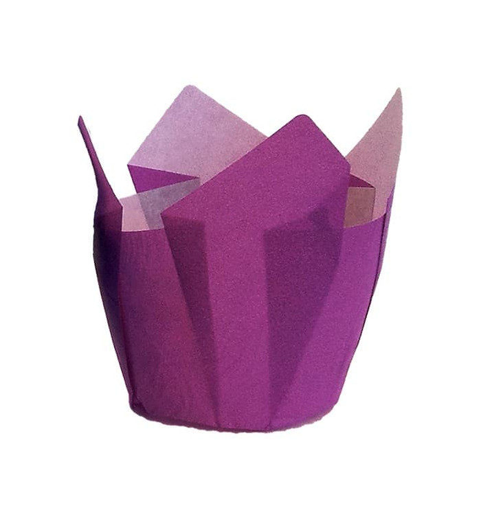 Formy do Muffinek Tulipan Ø50x42/72 mm Fioletowa (135 Sztuk) Formy do Muffinek Tulipan Ø50x42/72 mm Fioletowa (135 Sztuk)