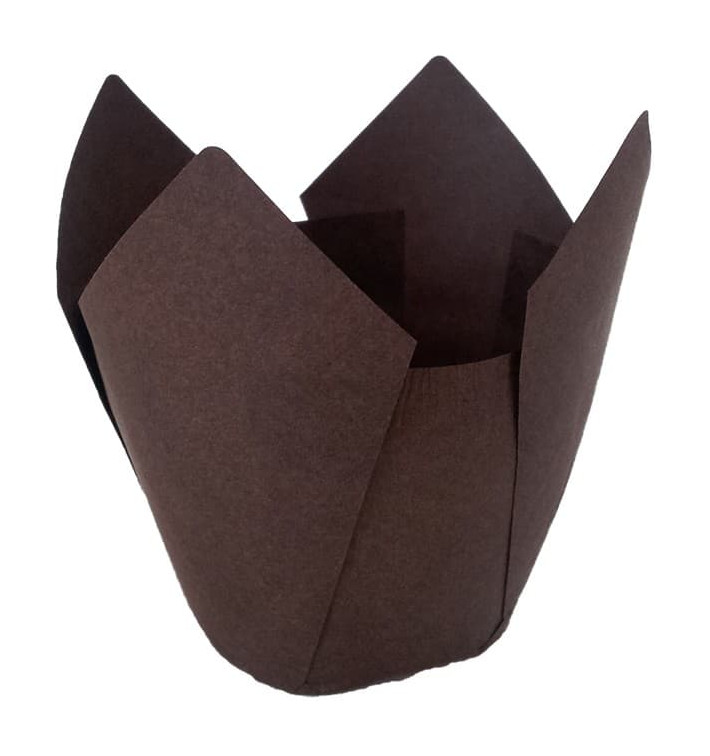 Formy do Muffinek Tulipan Ø50x42/72 mm Brązowe (2160 Sztuk) Formy do Muffinek Tulipan Ø50x42/72 mm Brązowe (2160 Sztuk)