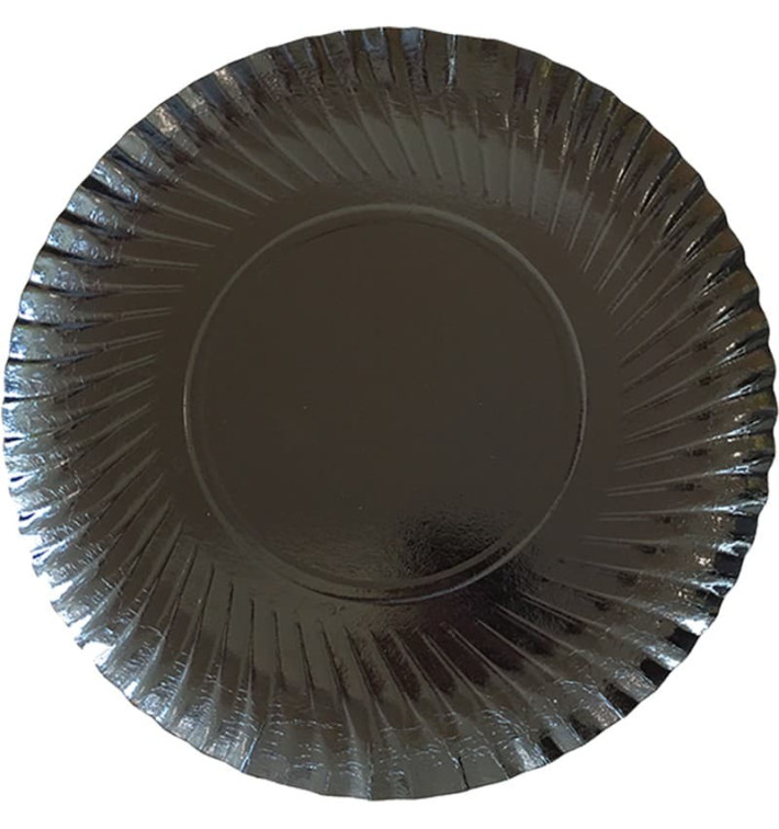 Talerz Papierowe Okrągłe Czarni 270 mm (100 Sztuk) Talerz Papierowe Okrągłe Czarni 270 mm (100 Sztuk)