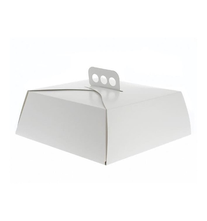 Pudełka na Wynos Kartonowe Białe na Ciasto Kwadrat 34,5x34,5x10 cm (100 Sztuk) Pudełka na Wynos Kartonowe Białe na Ciasto Kwadrat 34,5x34,5x10 cm (100 Sztuk)