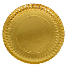 Talerz Papierowe Okrągłe Złote 100 mm (2.500 Sztuk)