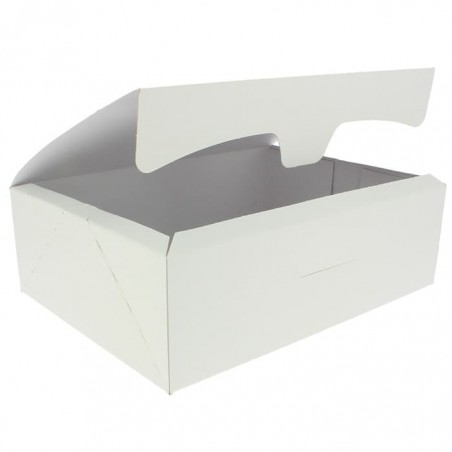 Pudełko Papierowy Biały na Ciasto 25,8x18,9x8cm 2Kg (25 Sztuk)